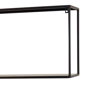 Metallregale schwarz Neclas in rechteckiger Form zur Wandmontage (zweiteilig) – Ansicht 5