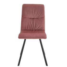 Polsterstühle Esszimmer Ektuala in Altrosa Samt mit Gestell aus Metall (2er Set) – Ansicht 3