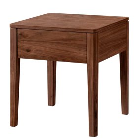 Nussbaum Massivholz Bett Stufanias mit Vierfußgestell aus Metall 140x200 – Ansicht 6