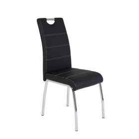 Stuhl Set Monsieur in Schwarz Kunstleder mit Griff (Set) – Ansicht 2