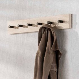 Wandgarderobenleiste Anna mit 6 Kleiderhaken 60 cm breit – Ansicht 2
