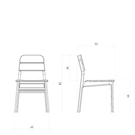 2 Stühle Koropi aus Wildeiche Massivholz in modernem Design (2er Set) – Ansicht 7