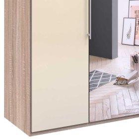 Luxus Schlafzimmerschrank Codumenta in Cremefarben und Eiche Sägerau – Ansicht 4