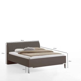 Doppelbett Boplaroma in Braun in modernem Design – Ansicht 8