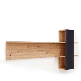 Wohnzimmer Anbauwand Lucisa in Eiche Optik und Anthrazit 310 cm breit (dreiteilig) – Ansicht 8