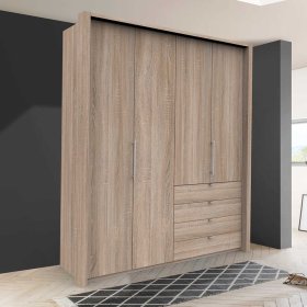 Schlafzimmerkleiderschrank Gehvonda in Eiche Sägerau foliert – Ansicht 2