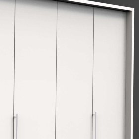Ankleidefalttürenschrank Emiliano in Weiß mit Schubladen – Ansicht 5