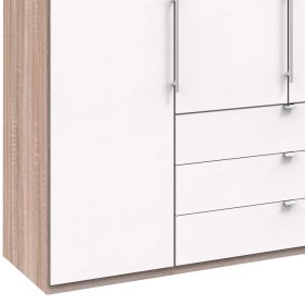 XL Kleiderschrank Lolyana in Weiß und Eiche Sägerau – Ansicht 4