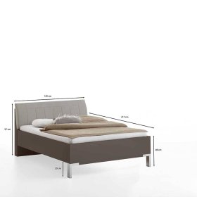 Doppelbettgestell Sanctos in Braun und Grau in modernem Design – Ansicht 7