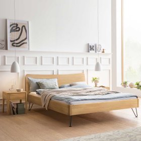 Massivbett Eiche hell geölt Jakery 160x200 cm und 180x200cm – Ansicht 2