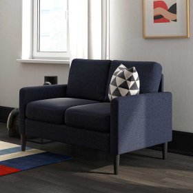 Dunkelblaues Sofa Helinde mit zwei Sitzplätzen 162 cm breit – Ansicht 2