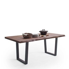 Holztisch Luzia mit natürlicher Baumkante im Industry und Loft Stil – Ansicht 2