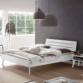 Weißes Doppelbett Sharay aus MDF in modernem Design – Ansicht 2