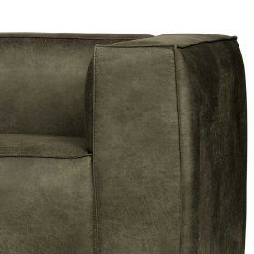 Recyclingleder Sofa Piranav in Oliv Grün modern – Ansicht 3