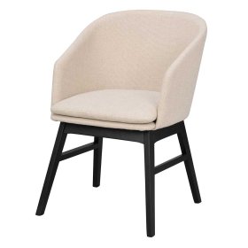 Polsterstuhlset Esszimmer Kulyna in Beige und Schwarz (2er Set) – Ansicht 1