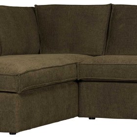 Modernes Wohnzimmer Ecksofa Brunos in Dunkelgrün Webstoff mit vier Sitzplätzen – Ansicht 9