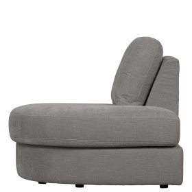Modulsofa Abschluss Element rechts Fredoco in Grau 44 cm Sitzhöhe – Ansicht 5