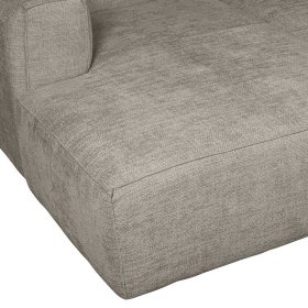 Ecksofa Anzaroty in Beigegrau aus meliertem Webstoff – Ansicht 9