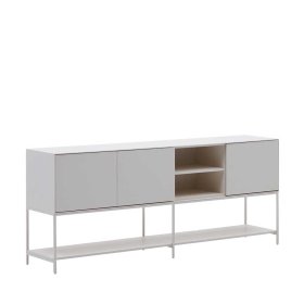 Esszimmersideboard Miobelda in Weiß mit Drehtüren und Ablage – Ansicht 1
