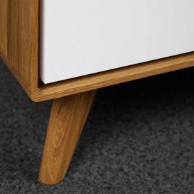 Fernsehertisch Triancova in Weiß und Wildeiche 40 cm tief – Ansicht 3