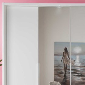 Schlafzimmerschrank mit Spiegeln Potheka in Weiß Made in Germany – Ansicht 6