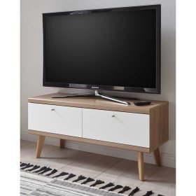Anbauwand Levanca im Skandi Design in Weiß und Eichefarben (vierteilig) – Ansicht 2