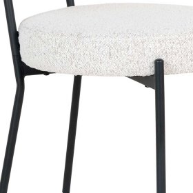 Esszimmerstuhl Pascana aus Boucle Stoff mit Gestell aus Metall (2er Set) – Ansicht 7