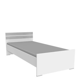 Jugendzimmer Bett Lasewood in Weiß und Beton Lichtgrau – Ansicht 4