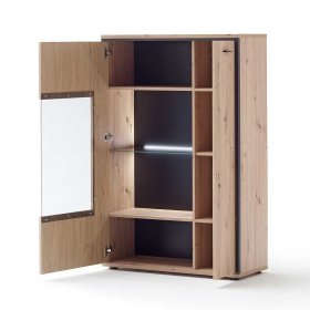 Anbauwand Geronda in Anthrazit und Eiche Optik modern (vierteilig) – Ansicht 5