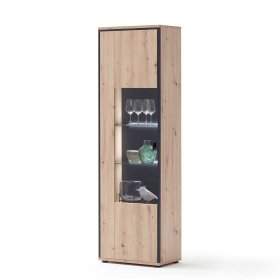 Wohnwand Geronda in Anthrazit und Eiche Optik modern (vierteilig) – Ansicht 4
