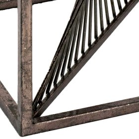 Metall Beistelltisch Legiof in Bronzefarben mit Glasplatte – Ansicht 6