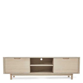 Fernseh Unterschrank Praguera im Skandi Design mit Türen – Ansicht 3