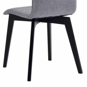 Hochlehner Set Restania in Grau Schwarz Webstoff mit Holzbeinen (2er Set) – Ansicht 8
