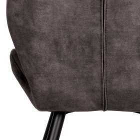 Veloursbezug Stuhl Set Mela in Anthrazit mit Gestell aus Metall (2er Set) – Ansicht 7