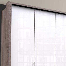 Kombi Schlafzimmerkleiderschrank Yunidra mit Schubladen und Falttüren – Ansicht 5