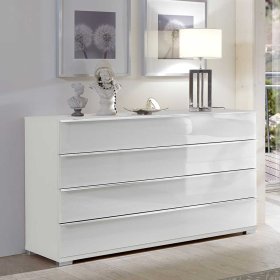 Sideboard Bean mit vier Schubladen in Weiß – Ansicht 2