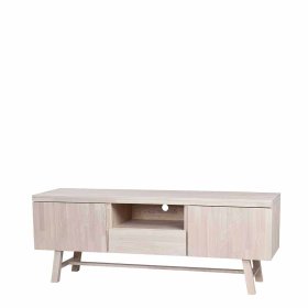 TV Lowboard South aus Eiche White Wash massiv 160 cm – Ansicht 1