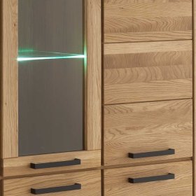 Wohnzimmerschrank Crystoga in Wildeichefarben teilmassiv – Ansicht 6