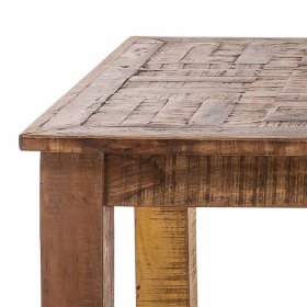 Loft Esstisch Tamila in Braun aus Mangobaum Recyclingholz – Ansicht 3