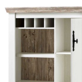 TV Wohnwand Flurencina im Landhaus Design in Weiß Pinie (vierteilig) – Ansicht 15