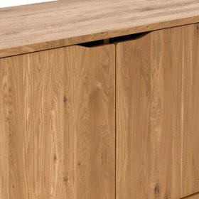 TV Sideboard Koropi aus Wildeiche Massivholz mit offenen Fächern – Ansicht 6