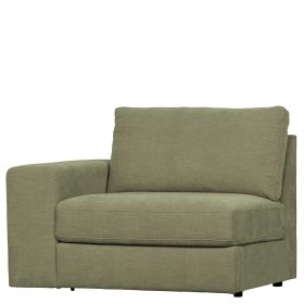 Couch Element mit Armlehne links Karyon in Graugrün - Modulsofa – Ansicht 3