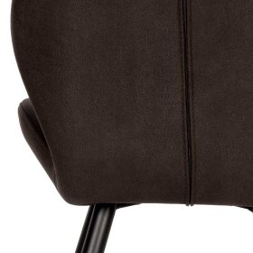 Esszimmerstuhl Mikrofaser Set Chene in Anthrazit & Schwarz 48 cm Sitzhöhe (2er Set) – Ansicht 7