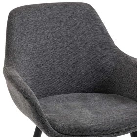 Esszimmerarmlehnstuhl Salida in Anthrazit und Schwarz (2er Set) – Ansicht 6