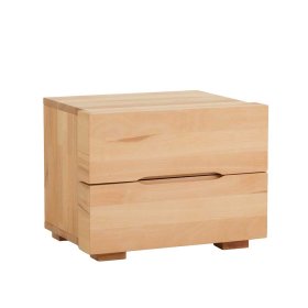 Doppelbett Silja aus Kernbuche Massivholz mit Nachtkommoden (dreiteilig) – Ansicht 7