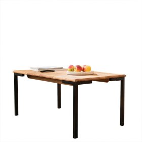 Wohnzimmer Tisch Yalley aus Wildeiche Massivholz im Skandi Design – Ansicht 1