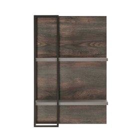 Designer Wohnwand Hanniba in Anthrazit und Eiche dunkel (dreiteilig) – Ansicht 8