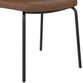 Kunstleder Stühle Melvue in Braun mit Gestell aus Metall (2er Set) – Ansicht 9