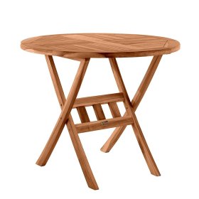 Garten Klapptisch Spadarius aus Teak Massivholz rund – Ansicht 1