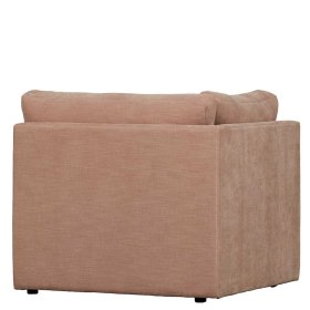 Rosa Modulsofa Ecke Oktamian Rücken echt bezogen - 44 cm Sitzhöhe – Ansicht 8